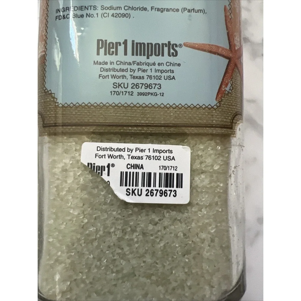 Pier 1 Imports Island Waves Bath Salts HTF Glass Bottle 22.9 OZ NEW - Picture 5 of 6
